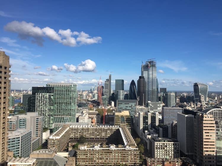 aerial photo of the city of london during lockdown