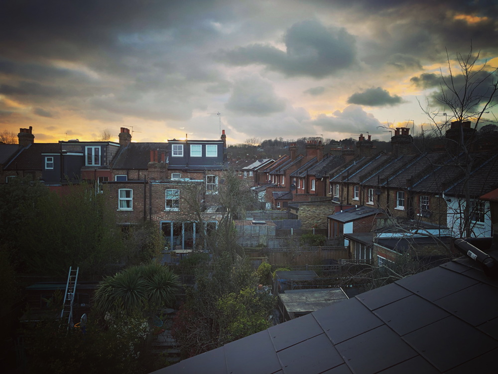 view of Hornsey in north london during lockdown