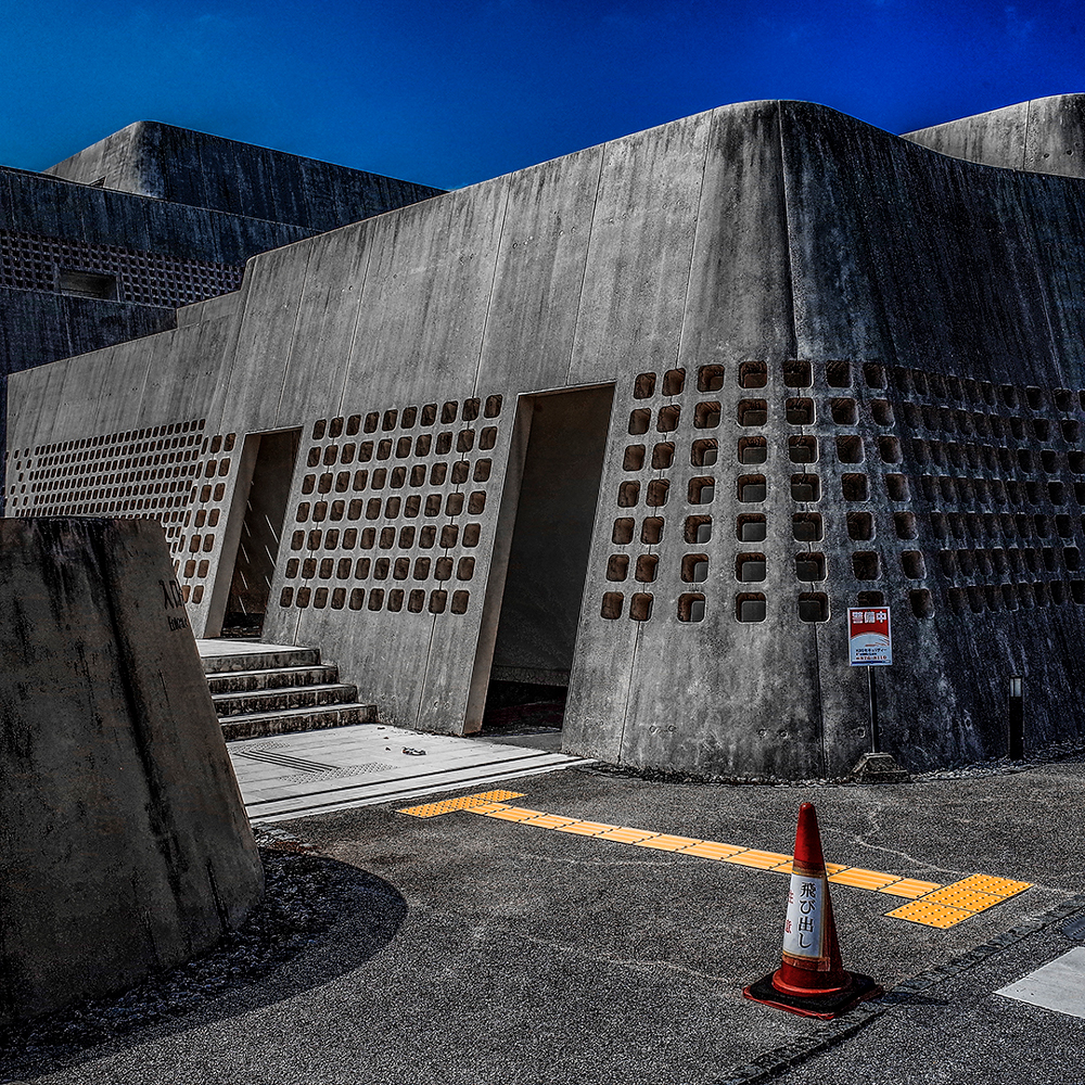 facade of museum and entrances brutalist architecture