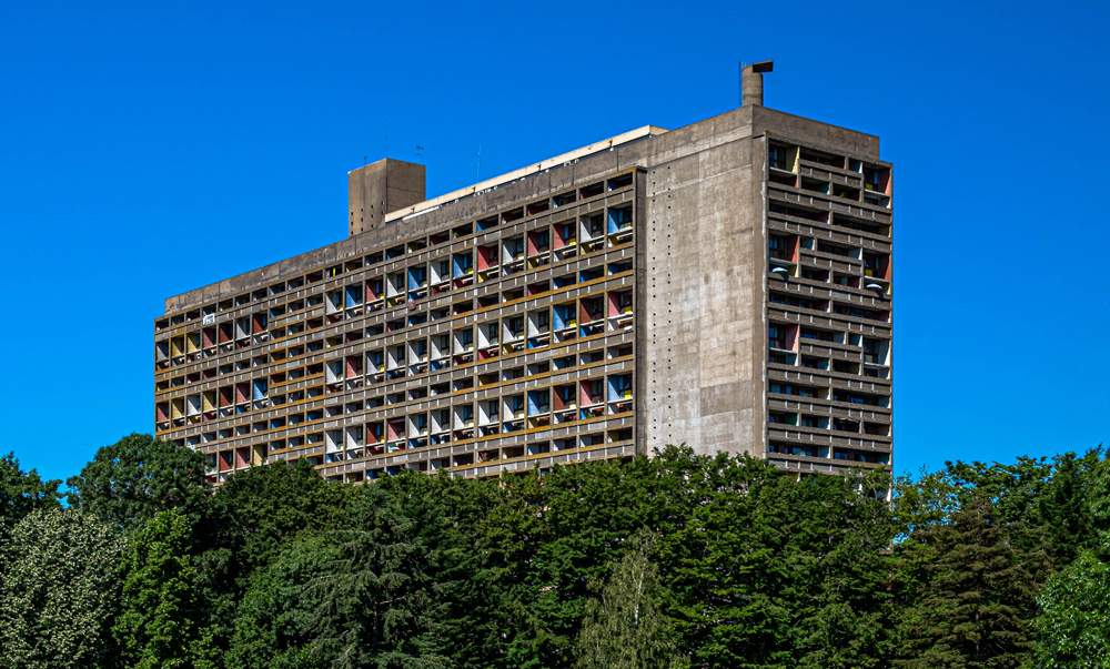 unite d'habitation Nantes Rezé view of facade 