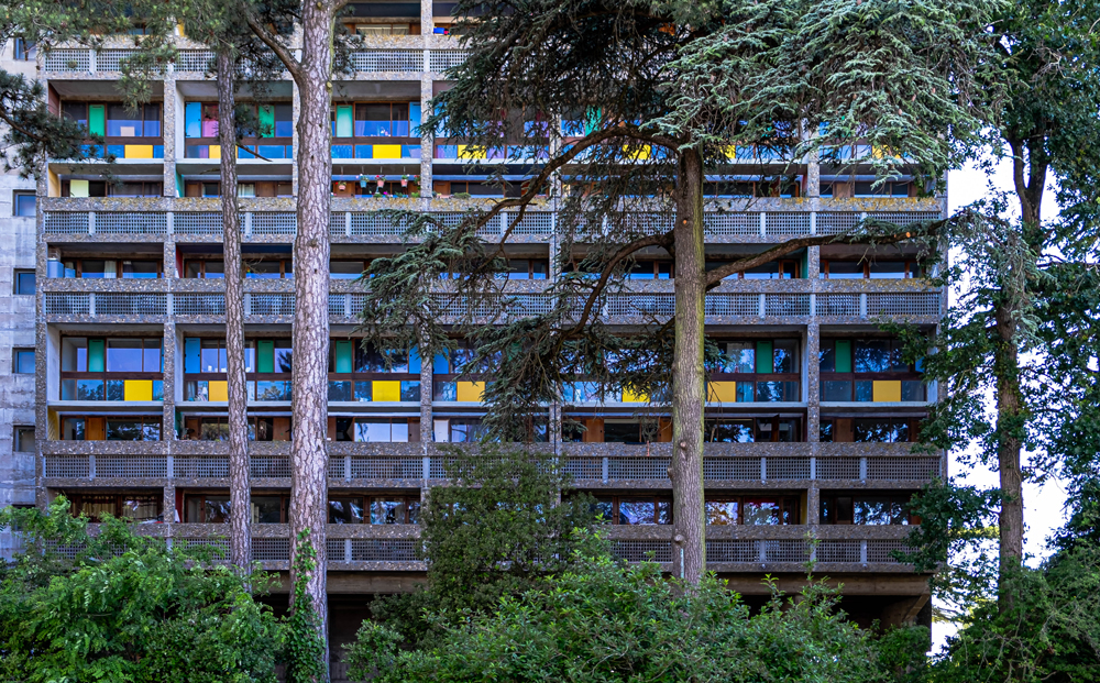 balconies of Unite d'habitation Nantes Rezé