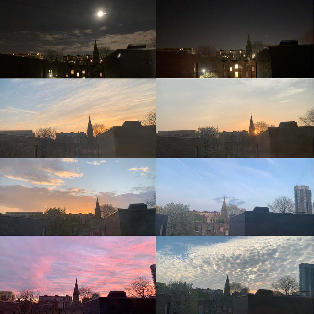 Hoxton shown through a series of images taken during the day