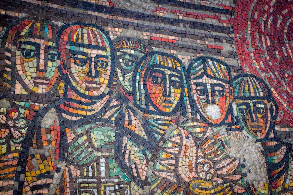 Detailed mosaics of Bulgarians
