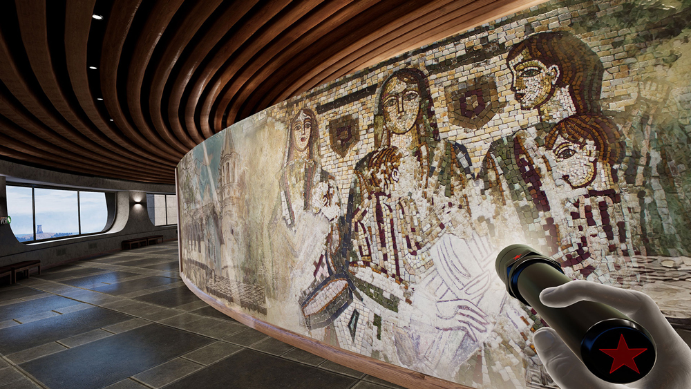 VR of mosaics Buzludzha 