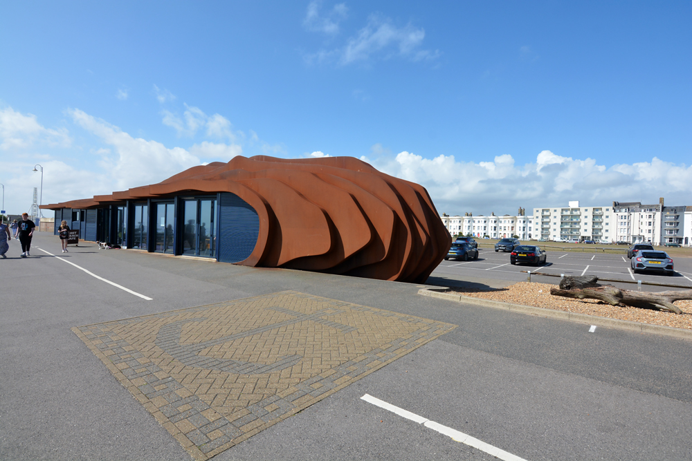 East Beach Cafe, Littlehampton, England - Greyscape