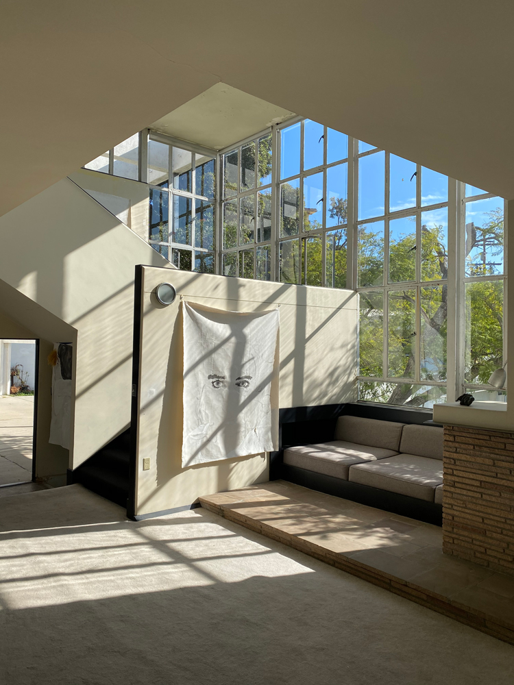 staircase from ground floor Lovell Beach House 