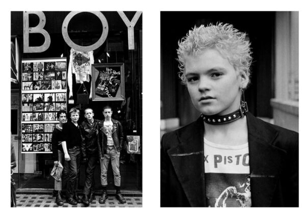 Boy London and female punk in Sex Pistols Tee shirt