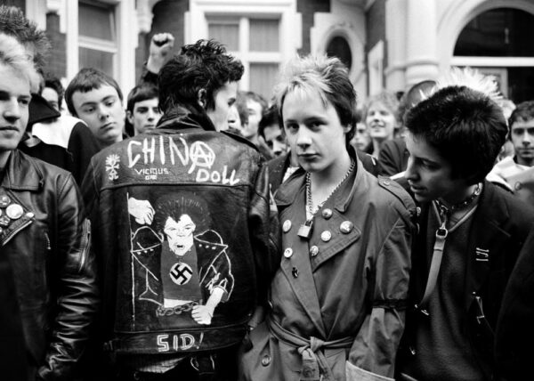 punks rockers and badge wearers hanging out