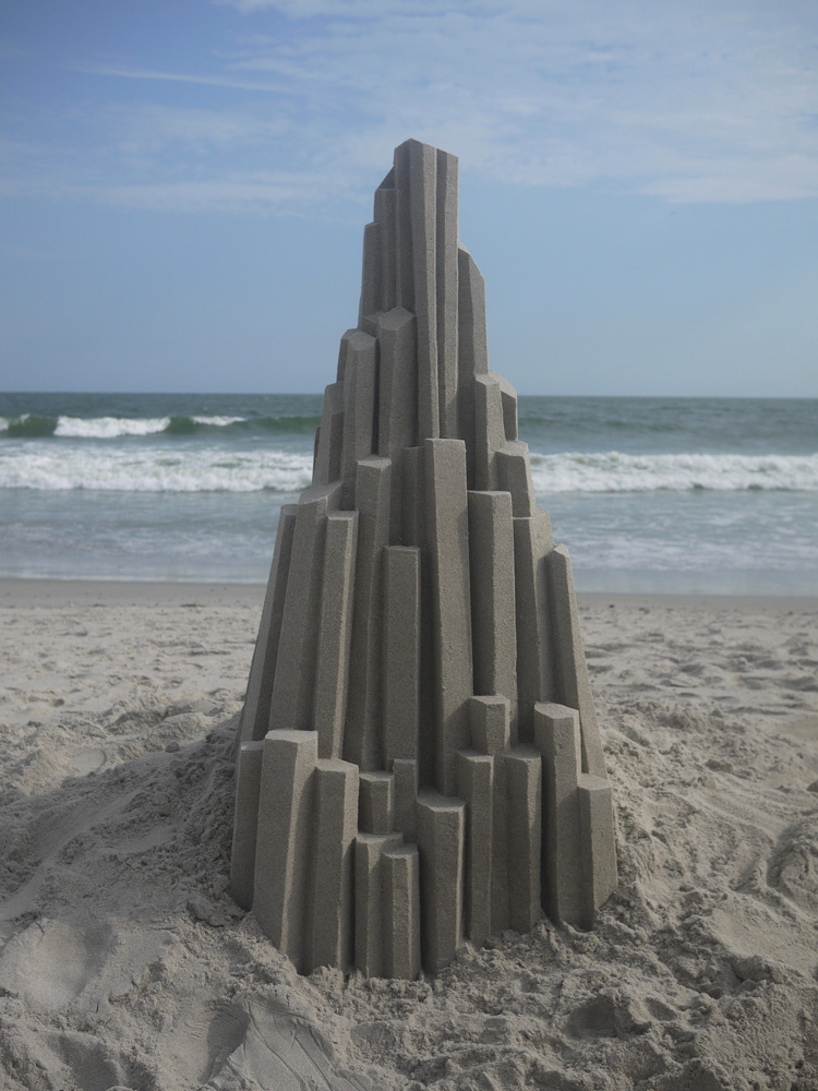 modernist sandcastle architecture on a US beach by Calvin Seibert