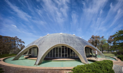 concrete roof brutalist architecture in Canberra