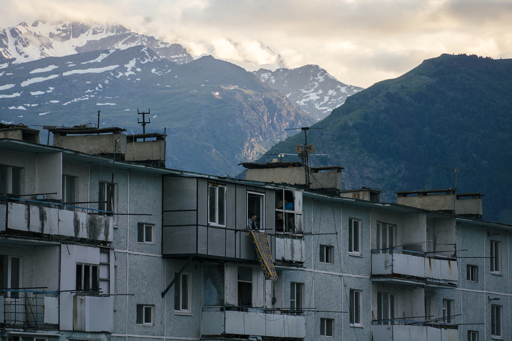 caucasus with mountain backdrop