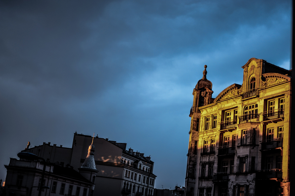 rooftops over Warsaw