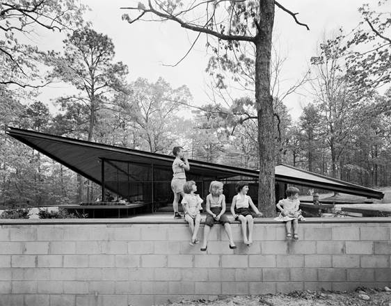 Another modernist icon, Argentinian architect Eduardo Catalano's House in Raleigh, sometimes called the "Potato Chip", an admiring refernce to its wooden parabaloid roof