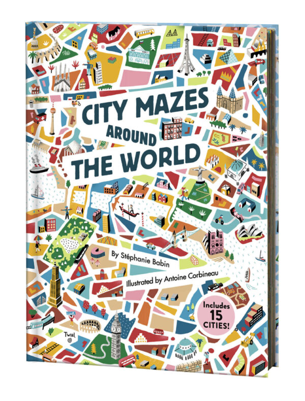 childrens hardcovered book with mazes