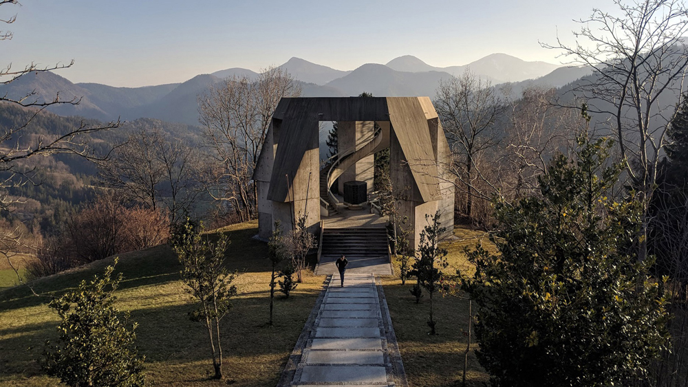 spomenik in the Julian Alps