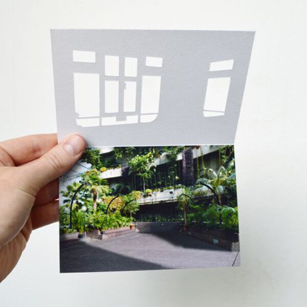 interior of greeting card barbican conservatory