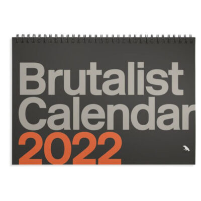 blue crow media brutalist calendar containing 12 images one per month