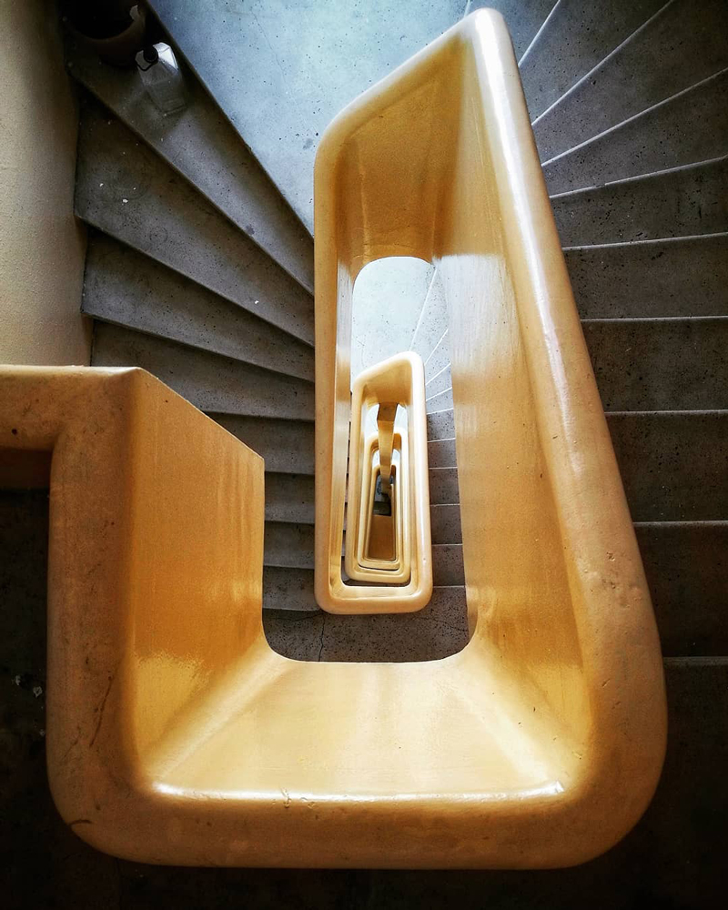 spiral staircase in residential building