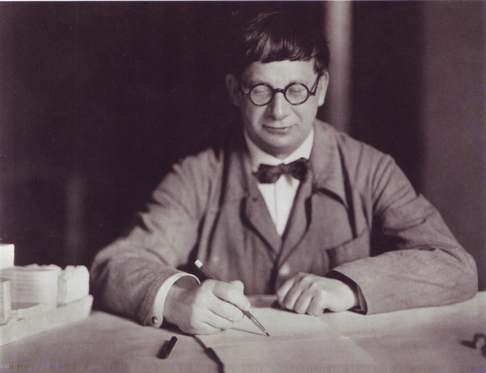 Hans Poelzig at his desk